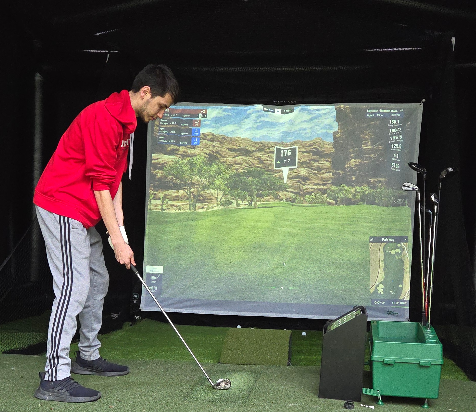Closest to the pin golf simulator shot